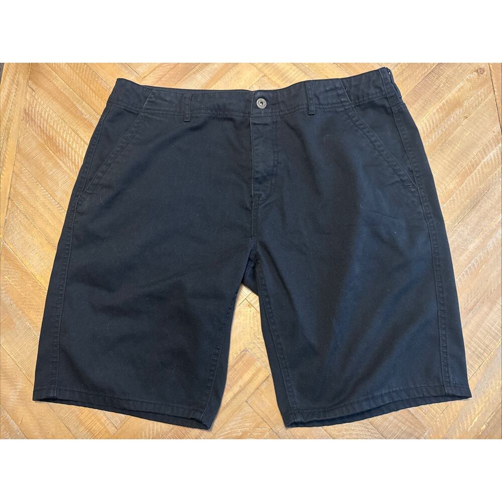 Freeworld Black Hybrid Shorts Mens Size 36 Zipper Pocket Drawstring Waist